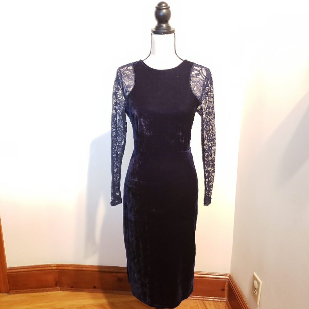 Velvet and Lace Bodycon dress